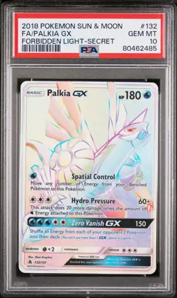 Pokemon Sun & Moon 2018 Palkia GX Secret Full Art 132/131 PSA 10 [ POP 193 ] - Image 1