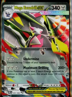 Mega Excadrill ex 065/084 Double Rare Pitch Black Pokemon Holo NM - Image 1