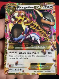 M Kangaskhan EX ⭐ 109/106 Holo Secret Rare Flashfire 2014 Pokemon LP - Image 1
