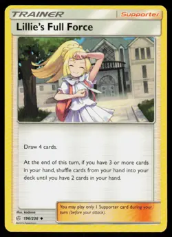 Lillie's Full Force 196/236 Uncommon Cosmic Eclipse Pokemon Lightly Played - Image 1