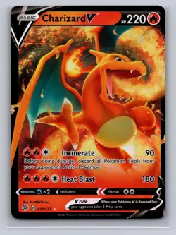 Charizard V 017/172 Holo V Rare Brilliant Stars Pokemon Near Mint - Image 1