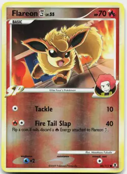Flareon E4 60/111 Common Rising Rivals Pokemon Reverse Holo Lightly Played - Image 1