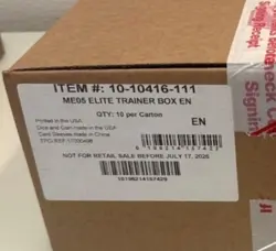 Pokemon TCG ME05 PITCH BLACK 10 BOX ELITE TRAINER CASE Sealed IN HAND ETB - Image 3