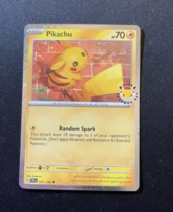 Pokemon TCG Pikachu 051/162 Pokemon Day 2026 Promo with Swirl - Image 1