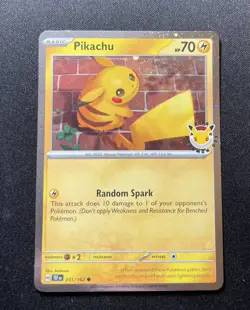 Pokemon TCG Pikachu 051/162 Pokemon Day 2026 Promo with Swirl - Image 2