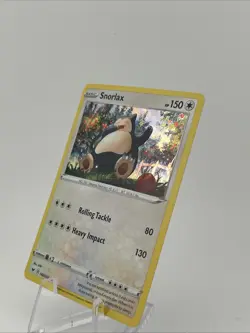 Pokemon TCG Snorlax Sword & Shield Base Set 140/202 Cosmos Holo Rare - Image 3