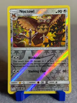 Noctowl 166/236 Uncommon Unified Minds Pokemon Reverse Holo Near Mint - Image 1