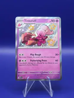 Tinkatuff 166/091 Shiny Rare Paldean Fates Pokemon Holo Near Mint - Image 1