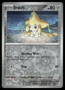 Jirachi 98/142 Uncommon Stellar Crown Pokemon Reverse Holo Near Mint - Image 1