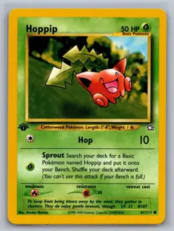 Hoppip 61/111 Common Neo Genesis Pokemon 1st Edition Lightly Played - Image 1