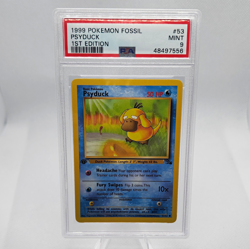 1999 Pokemon Psyduck 53/62 Fossil 1st Edition Regular PSA 9 Mint Eng - Image 1