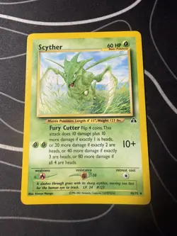 Pokemon TCG Scyther 46/75 Uncommon Unlimited LP/MP - Image 1