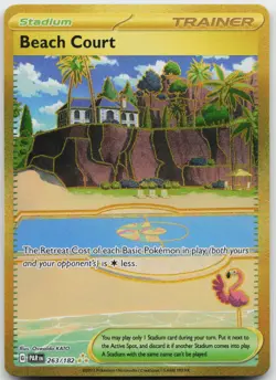 Beach Court 263/182 Hyper Rare Paradox Rift Holo Near Mint - Image 1