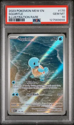 2023 POKEMON MEW EN-151 ILLUSTRATION RARE #170 SQUIRTLE PSA 10 - Image 1