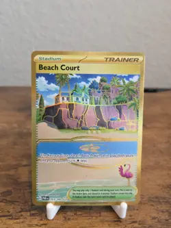 Beach Court 263/182 Hyper Rare Paradox Rift Pokemon Holo Near Mint - Image 1