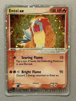 Pokemon TCG Entei EX 91/95 Team Magma Vs. Team Aqua Holo Rare 2004 - Image 1