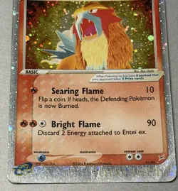Pokemon TCG Entei EX 91/95 Team Magma Vs. Team Aqua Holo Rare 2004 - Image 2
