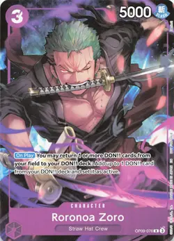 ONE PIECE Roronoa Zoro Welcome Pack Vol. 2 #OP09-076 One Piece Promo NM - Image 3