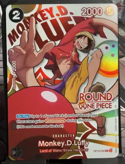 Round 1 One Piece Monkey D Luffy Promo OP16-095 NM English - Image 1