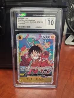 2025 ONE PIECE MONKEY D. LUFFY SUPER RARE OP07-109 CGC 10 TL3 - Image 1
