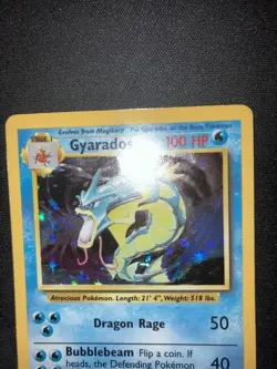 Pokemon TCG Gyarados Base Set 6/102 Holo Rare Pokemon Card LP - Image 3