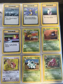 216 Card Lot Collection Binder Base Jungle Fossil Gym Series Pokemon Card WOTC - Image 5
