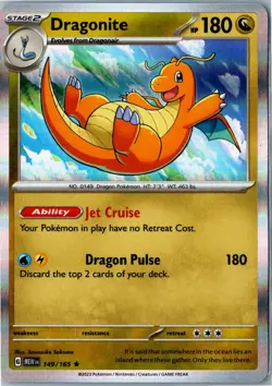 Dragonite - 151 149/165 - Rare Holo Near Mint - Pokemon Card - Image 1