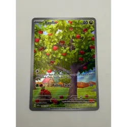 Pokemon Applin 185/167 Illustration Rare Twilight Masquerade TCG Card Full Art - Image 1
