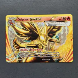 Delphox BREAK 14/124 Fates Collide Full Art Ultra Rare Holo Pokemon Card LP - Image 1