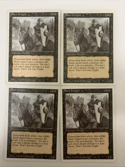 MTG LP Black Knight X 4 Revised 3rd Edition Free Shipping In US With Tracking - Image 1