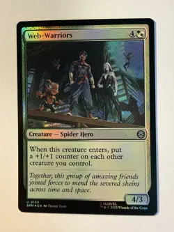 MTG Magic the Gathering Web-Warriors (159/314) Marvel's Spider-Man NM FOIL - Image 1