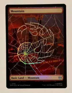 Mountain (0192) Full Art Foil Spider-Man Magic The Gathering MTG - Image 1