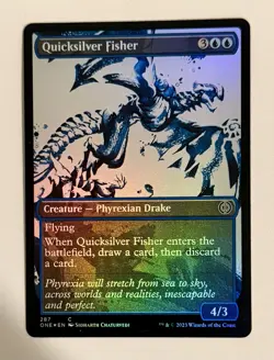 Quicksilver Fisher (Showcase) 287 Phyrexia: All Will Be One MTG Foil - Image 1