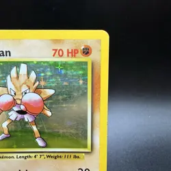 Hitmonchan 7/102 Holo Holo Rare Base Set Unlimited HP Condition Pokemon TCG Card - Image 3