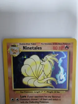 Pokemon TCG Ninetales 12/102 Base Set Unlimited Holo Rare WOTC 1999 Vintage - Image 3
