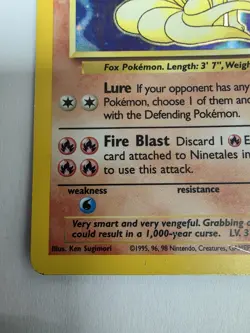 Pokemon TCG Ninetales 12/102 Base Set Unlimited Holo Rare WOTC 1999 Vintage - Image 5