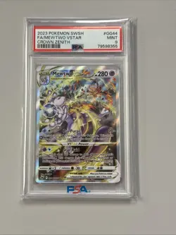 Pokemon Crown Zenith Mewtwo Vstar GG44/GG70 Psa 9 - Image 1