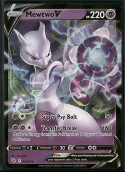 Mewtwo V Holo Ultra Rare Pokemon GO 030/078 - Image 1