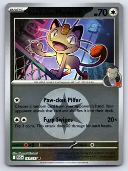 Team Rocket's Meowth (Energy) 161/217 Ascended Heroes Pokemon Reverse Holo NM - Image 1