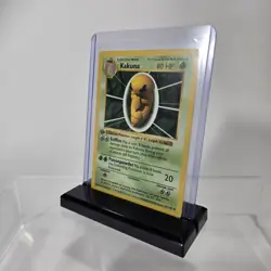 FREE DISPLAY STAND 1st Edition KAKUNA Uncommon #33 Base Set Pokemon LP TO MP - Image 3