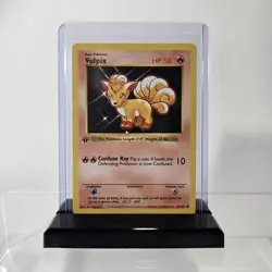 FREE ACRYLIC DISPLAY STAND 1st Edition VULPIX #68 Base Set Pokemon LP TO MP - Image 2