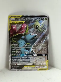Pokemon Celebi & Venusaur GX TAG TEAM SM167 SM Holo Promo 270HP English - Image 1