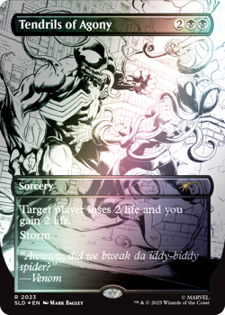 Tendrils of Agony PRESALE ✨ INKS FOIL ✨ MTG NM Venom Spider-Man Secret Lair - Image 1