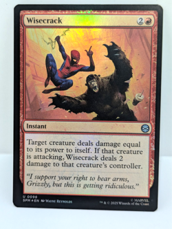 MTG Spiderman - Wisecrack - Instant - Red - Foil - Uncommon - SPM 098 - - Image 1