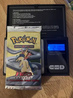 Pokemon TCG Neo Genesis Unlimited Booster Pack Sealed Typhlosion Art WOTC HEAVY - Image 1