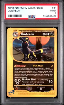 2003 POKEMON AQUAPOLIS #41 UMBREON PSA 9 - Image 1