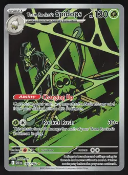 Pokemon Team Rocket's Spidops Illustration Rare 187/182 DRI Holofoil NM - Image 1