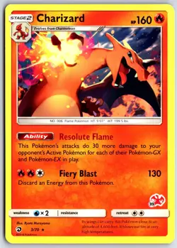 Pokemon Charizard - 3/70 (#39 Charizard Stamped) 003/070 Promo Battle Academy NM - Image 1