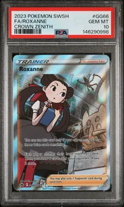 2023 POKEMON CROWN ZENITH ROXANNE FULL ART GG66 PSA 10 GEM MINT - Image 1