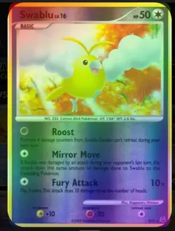 Swablu (Shiny) SH5-12 Platinum Reverse Holo Pokemon 2009 - Image 1